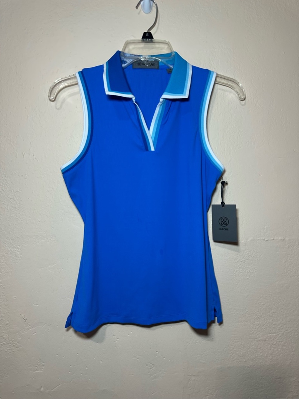 G/FORE Women's Johnny Collar Tech Nylon Rib Sleeveless Golf Polo